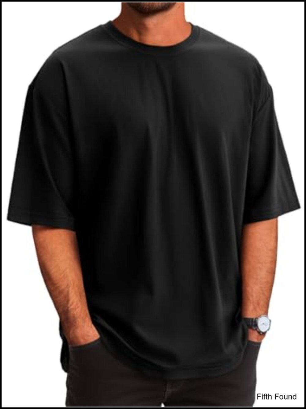 Men's Cotton Blend Oversized Drop Shoulder Beach Tee Short Sleeve